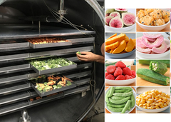 Industrielle Gefriertrockner Gefriertrocknungsmaschine Dehydrierte Gefriertrocknete Lebensmittel Lebensmittel Dehydrator