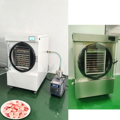 Gefriertrocknen Haushaltsgefriertrockner mit Zwei-Stufen-Baosi-Vakuumpumpe und SUS304 Edelstahlschalen