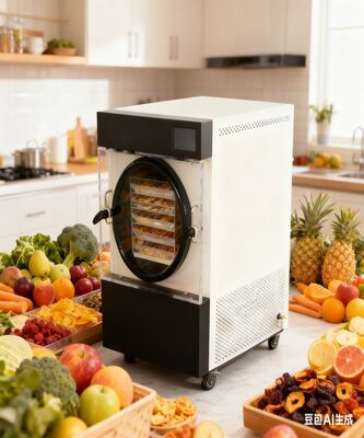 Premium-Hausfrieren, Edelstahlkammer, ölfreie Pumpe, effizient, leise und langlebig.