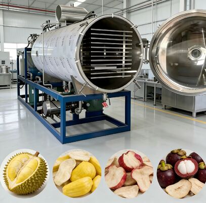 Industrielle Gefriertrocknungsanlage mit Wasserkühlung, Temperaturbereich von minus 50 Grad Celsius bis plus 80 Grad Celsius und vollautomatischem Betriebsmodus
