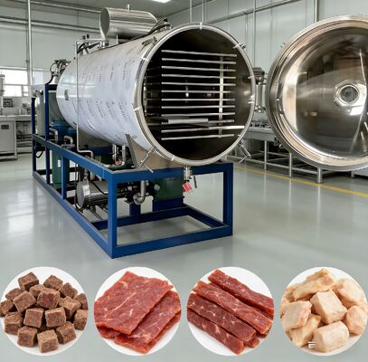 1000kg Charge Industrielle Gefriertrocknungsanlage mit elektrischem Heizsystem 200KW Nennleistung, ideal für pharmazeutische, Lebensmittel- und chemische Gefriertrocknungsprozesse