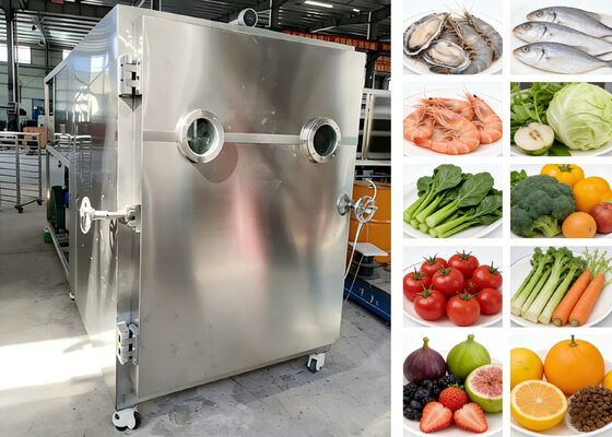200Kg Lebensmittel-Vakuum-Gefriertrockner mit kundenspezifischer Spannung und Kühlsystem, ideal für die Lebensmittelverarbeitung