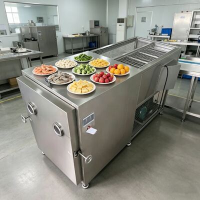100kg batch Food vacuum freeze dryer 3800 1550 1850mm capacity perfect for preserving delicate food textures and flavors