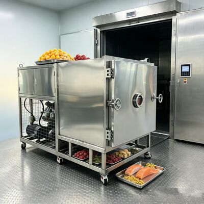 Kammergröße 1800 1700 1300 mm Gemüsefriertrockner mit einer Chargenkapazität von 100 kg, zugeschnitten für Gemüse-Trocknungslösungen