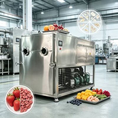 Vakuumbegrenzung von 13 Pa oder weniger Grünfriertrockner mit automatischem Betriebsmodus und Luftkühlsystem zur Sicherstellung des Gefriertrocknens