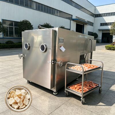Tray Größe 1280 600 30mm Gemüse Gefriertrockner mit Gefriertrocknungszeit 18 bis 22 Stunden Charge Gesamtgröße 3800 1700 2000 Mm