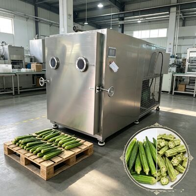 Luftkühlung Gemüsefriertrockner mit PLC-Steuerungssystem, das das Gefriertrocknen von Gemüse mit minimaler Verarbeitungszeit gewährleistet