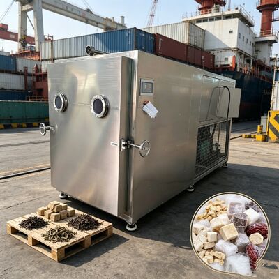 Automatischer Betriebsmodus Gemüsefriertrockner mit 304 Edelstahlschalen und PLC-Steuerungssystem zum Trocknen von Gemüse