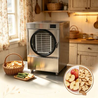 304 Stainless Steel PLC Controlled Industrial Freeze Dryer with 50㎡ Shelf Area